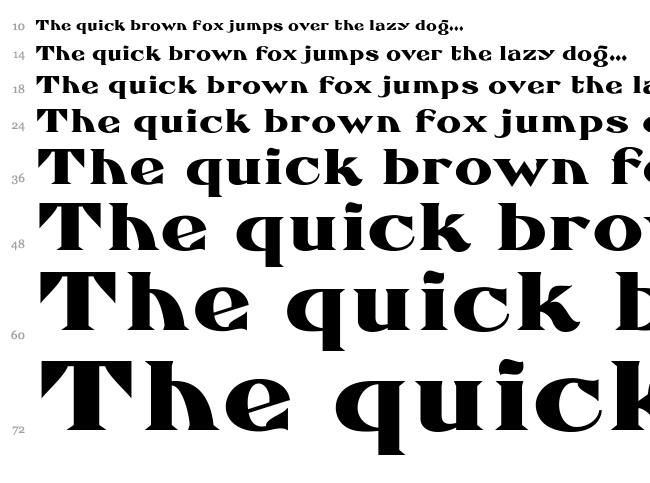 FHA Eccentric French font waterfall